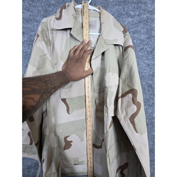 VINTAGE US Army Jacket Mens Large Long Desert Camo DCU Combat Coat Ripstop 90s - Picture 9 of 12